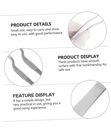 12 Pcs Stainless Steel Tweezers Cleaning Tools Set - Ceramic Plant & Cloud Clamp, Earwax Cleaning Tool Kit - Silver Detergent Ear - 16X1.5X1.3CMx3pcs - Buy Online on GoSupps.com