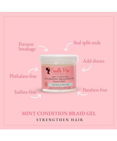 Camille Rose Mint Condition Braid Gel - Aloe & Sea Moss for Curly to Coily Hair | 12 oz - Hydrating Shine Enhancing International Shipping - Buy Online on GoSupps.com