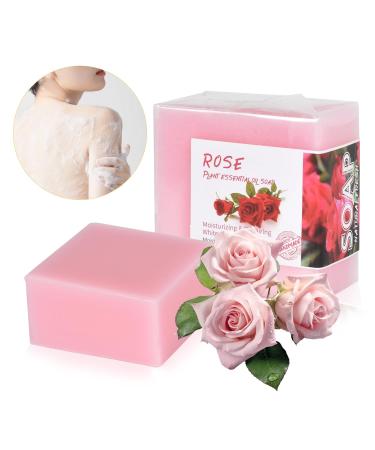Buy 2 PCs Handmade Rose Soap - Natural 100g Solid Soaps for Skin Hair Body & Face | Perfect for Bathing & Showering - Eco-Friendly! - Buy Online on GoSupps.com
