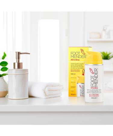 Footmender All in One | Treats and Heals Dry Feet Hard Skin (Calluses) Cracked Corns and Heels (Heel Cracks) | Significant Effect After First Treatment | 100ml - Buy Online on GoSupps.com