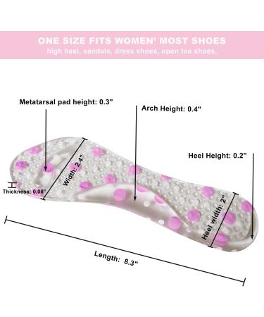 Bellcon Gel High Heel Insoles for Women - 3 Pairs Arch Support Shoe Inserts for Sandals - Pink, Blue, Polka-dot - Buy Online on GoSupps.com