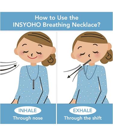 Breathing Necklace Anxiety Relief Necklace Unisex Fashionable Stainless Steel Stress Relief Necklace for Anxiety Relaxation Meditation Calming Down Panic Attack Relief (Black) - Buy Online on GoSupps.com