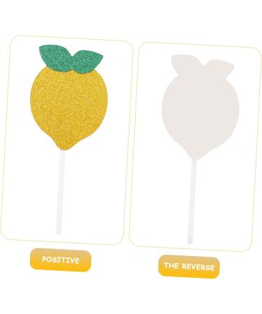 Artibetter 24pcs lemon cake decorations ingredients cake lemon baby shower decorations birthday cupcake topper cocktail plug in 12 piece set lemon Insert card muffin birthday cake topper - Buy Online on GoSupps.com