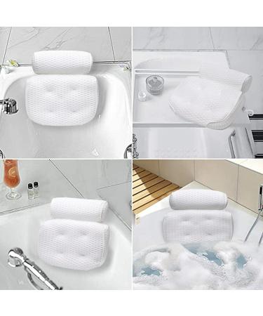 4D AirenMesh Bath Pillow for Neck, Head, and Back Support - Non-Slip with Comfortable Design for Women & Men - Buy Online on GoSupps.com