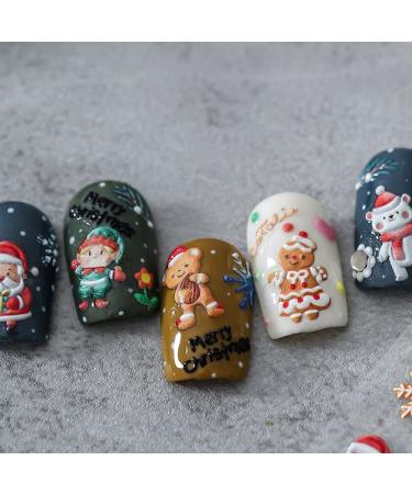 Christmas Nail Art Charm DIY Decoration - Santa Snowman & Elk Designs | Manicure Accessories - Buy Online on GoSupps.com