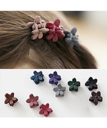 100 Piece Mini Hair Clips for Girls Cute Candy Colors Flower Hair Pins for Toddlers Bangs Kids Children and Women Hair Bangs Little Clips Accessories