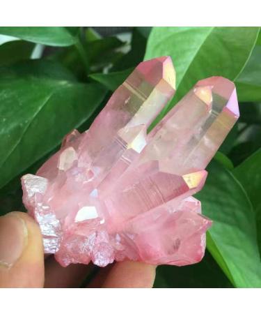 Natural Crystal Rough Natural Crystal Clusters with Pink Plated Titanium Coating heal 90-100g Stone Mineral Specimen - Buy Online on GoSupps.com