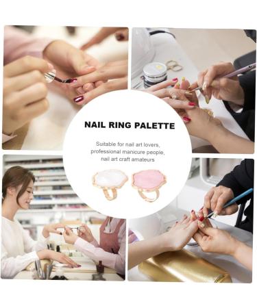 2 pi ces Palette de M lange pour Vernis Ongles Bague R sine Marbr e Portable Outil Manucure Professionnel et Maison - Buy Online on GoSupps.com