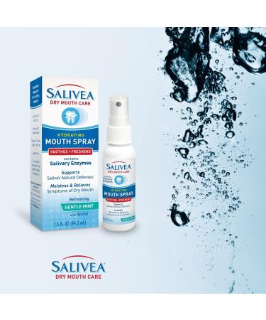 Salivea Extra Gentle Dry Mouth Spray - Soothing Mint Mouth Spray | Natural Salivary Enzymes | Moisturizing Dry Mouth Care (1.5oz Bottle) - Buy Online on GoSupps.com
