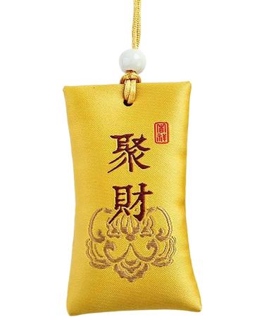Buddhist Spiritual Salt Pouch - Spiritual Salt Pouch from China | Hope for Better Life 4 * 7cm Spiritual Salt Pouch from China for Offices Study Car Drawer Gather Wealth - Buy Online on GoSupps.com