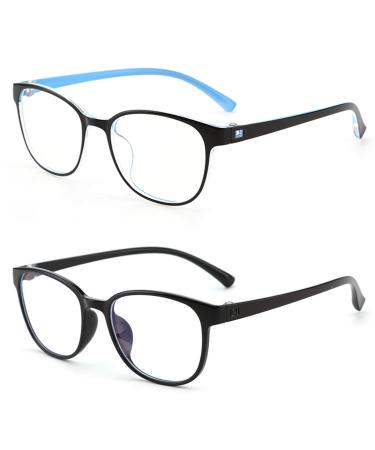 Aroncent 2PCs children blue light glasses anti blue light glasses children's glasses blue light filter glasses glasses frame young girls 8-18 years
