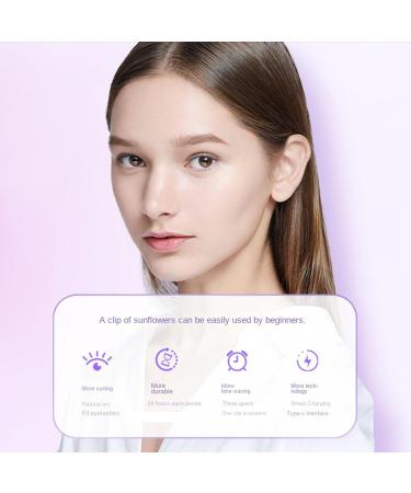 Qukaim Heated Eyelash Curlers Heated Eyelash Curlers Smart Electric 3 Temperature Settings Portable Rechargeable Eye Lashes Curling Tool Pink - Buy Online on GoSupps.com