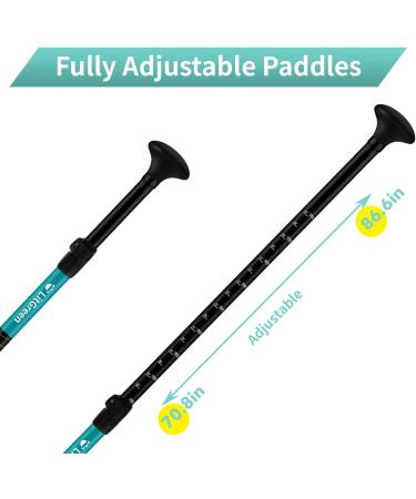 LitGreen Lightweight Stand-up Paddle Oars - 3 Section Adjustable Fiberglass SUP Paddles for Surfing - Buy Online on GoSupps.com