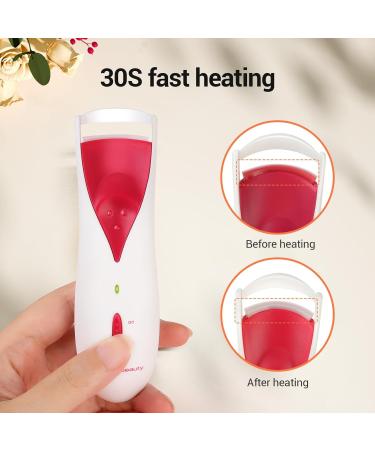 TOUCHBeauty Heated Eyelash Curler Electric Eyelash Curler Eyelash Brush with Smart Silicone Heating Pads AG-1013W - Buy Online on GoSupps.com
