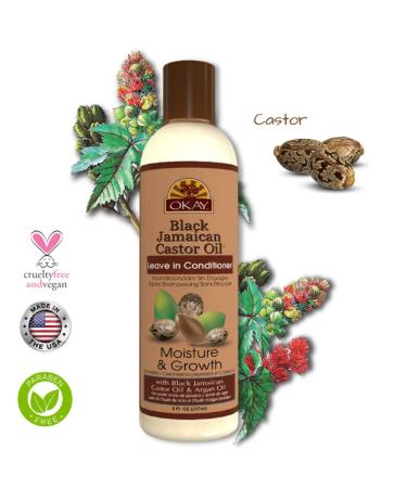 Okay Pure Naturals Black Jamaican Castor Oil Leave-in Conditioner - 8 fl oz | Nourishing Hair Treatment - Buy Online on GoSupps.com