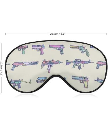 Weapons Guns Sleep Mask Eye Cover for Sleeping Blindfold with Adjustable Strap Blocks Light Night Travel Nap for Men Women - Buy Online on GoSupps.com