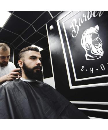Barber Shop Wall Sticker Art Salon Decor Hair Beauty Sign Pole Man Vinyl Decoration Mural Barbershop Signs face Beard Style Hairdresser Logo Haircut Decal Hairdressing Hairstyle Quote Window White - Buy Online on GoSupps.com