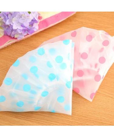 Blue Polka Dot Waterproof Shower Cap - Women's Cute and Creative Spa Bath Hat - Buy Online on GoSupps.com