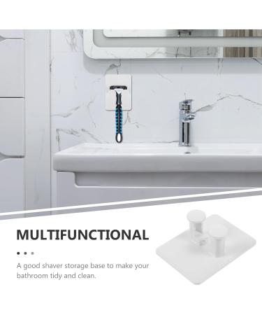 Fondotin 4-Piece Shower Hook Organizer for Safety Razors | Durable ABS Razor Stands | Space-Saving Bathroom Storage | 7.50x5.50x3.00cm White - Buy Online on GoSupps.com