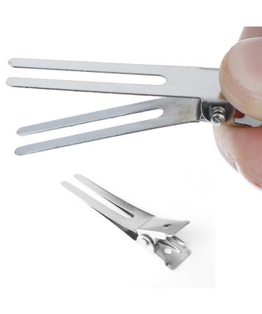 50 U-Shaped Hair Clips - Metal Alligator Clips for Hair Extensions & Styling | Double Prong Pin Curl Setter | DIY Hair Accessories - Buy Online on GoSupps.com