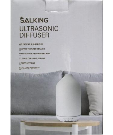 Salcing Black Ceramic Aroma Diffuser - BPA-Free Essential Oil Diffuser with Adjustable Fog Mode & Auto Power-Off for Home Office & Yoga - 150ml - Buy Online on GoSupps.com