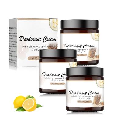 IFFANY Propolis Lemongrass Deodorant Cream Underarm Deodorant Cream Aluminum Free Deodorant Cream for Ingrown Hairs After Shaving