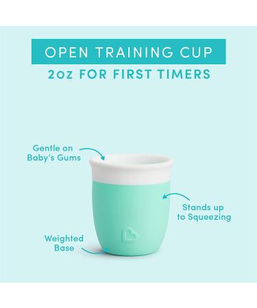 Munchkin C'est Silicone! Open Training Cup | 2oz Mint | Babies & Toddlers 4 Months - Buy Online on GoSupps.com