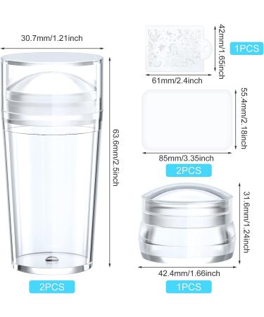 PAGOW 6 PCS French Tip Nail Stamp Kit with Clear Silicone Stamper and Scraper - DIY Manicure Nails - Buy Online on GoSupps.com