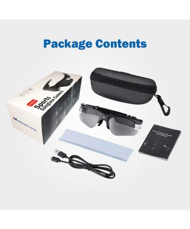 MingSung MS20 Camera Video Sunglasses | HD1080P Built-in Camera | Hands-Free Recording for Outdoor Activities | Includes 32G MicroSD Card - Buy Online on GoSupps.com