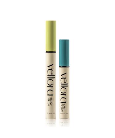 Vellora Lash & Brow Growth Serum Duo Peptide & Botanical Blend for Naturally Fuller-Looking Lashes & Brows 3mL Each