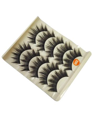 ICYCHEER Thick 5 Pairs Natural False Eyelashes - Long Black Handmade Soft Lashes - Buy Online on GoSupps.com