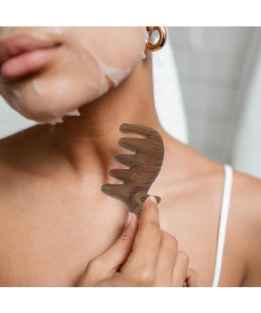 Nolitoy Wooden Scalp Massage Comb - Cat Design Sandalwood Gua Sha Acupuncture Stimulator for Full Body Acupressure - Buy Online on GoSupps.com