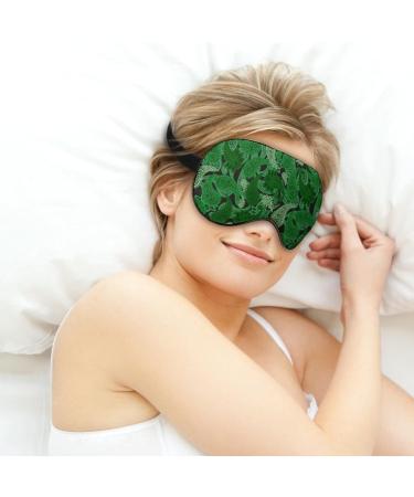 Buy Green Paisley Sleep Mask for Women - Adjustable Eye Shades with Elastic Strap for Ultimate Comfort - Buy Online on GoSupps.com