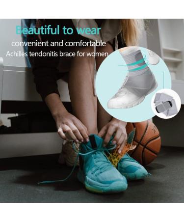 Adjustable Ankle Brace for Men & Women | Support for Achilles Tendonitis & Plantar Fasciitis | One Size Gray - Buy Online on GoSupps.com