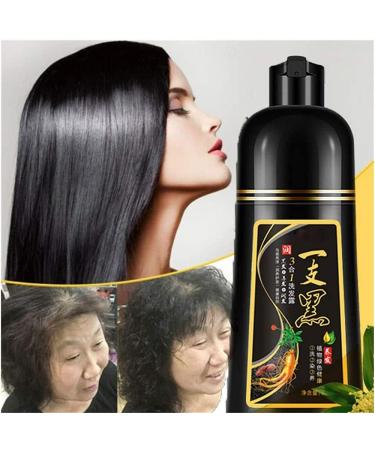 Black Hair Shampoo Hair Color Shampoo Shampoo For Black Hair Hair Dye Natural Blackening Shampoo Permanent Shampoo For Black Hair(500ml) - Buy Online on GoSupps.com