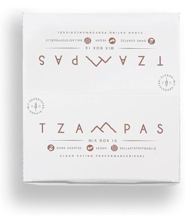 TZAMPAS energy bar mix box large (16x40g) - energy bar made from roasted barley in snack box format - Power Bar | Energy bar suitable for cycling - organic vegan & without additives - Buy Online on GoSupps.com