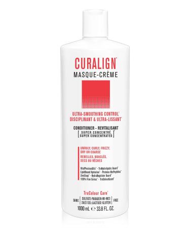 CURALIGN Vegan Smoothing Conditioner Ultra-Smoothing Control 1 Minute Hair Mask for Unruly Curly Frizzy Hair. Anti Frizz Conditioner