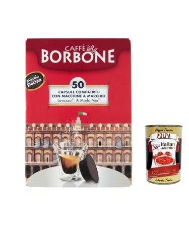 Italian Gourmet E.R. Caff Borbone Miscela Decisa Lot de 200 capsules compatible Lavazza* A modo Mio* 7 2 g + Italian Gourmet pulp 400 g