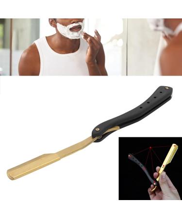 SYH & AQYE Stainless Steel Eyebrow Holder | Foldable Manual Razor for Men | Multi-Purpose Dermaplaning Tool | Gold Facial & Eyebrow Razor - Buy Online on GoSupps.com