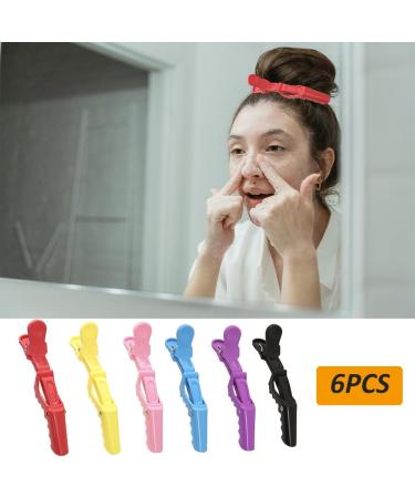 Crocodile Clips Hair Sectioning Hair Clips For Styling Colorful Hair Clips Hairdressing Clips for Salon Hair Cutting Clips for Hairdresser(10pck) (6 blue + yellow + black + purple + pink + red) blue + yellow + black + purple + pink + red 6 - Buy Online on GoSupps.com