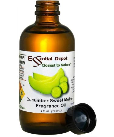 Cucumber Sweet Melon Fragrance Oil - 4 oz Amber Glass Bottle - Premium Scent for Candles Soap & Diffusers - International Shipping Available - Buy Online on GoSupps.com