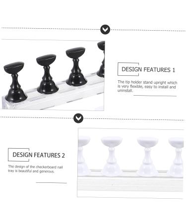 Housoutil Nail Art Holder Base 2 Sets Nail Holder Display Stand Manicure Acrylic Nail Art Stand 2.4X1.4X1.4CM Assorted Color 1 - Buy Online on GoSupps.com
