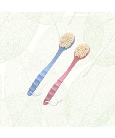 HEALLILY Long Handle Bath Brush Set - Soft Shower Back Scrubber Massager for Home Bathroom (2pcs) - Buy Online on GoSupps.com