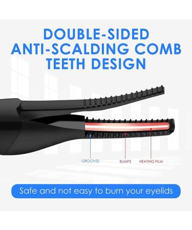 Vesdrtyr Electric Heated Eyelash Curler Mini USB Eye Lash Eyelash Curler Makeup Eyelash Curler Portable Eyelash Tool - Buy Online on GoSupps.com