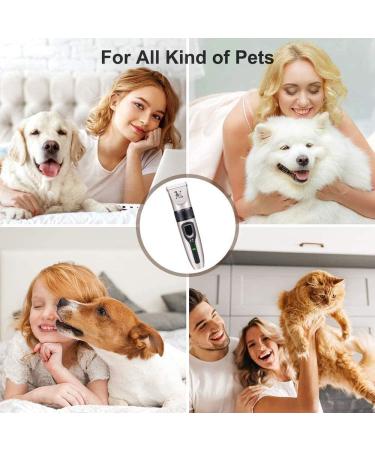 Enjoyfeel Dog Grooming Clippers Electric Pet Trimmer Cordless and Low Noise Grooming Set for Dogs Cats Professional USB Rechargeable Hair Shaver Set - Buy Online on GoSupps.com