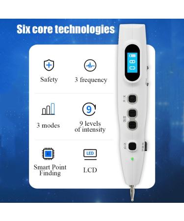 Shop Ccngds Intelligent Acupuncture Pen - Pulse Massage Pencil with 3 Modes & 9 Intensity Levels for Full Body Relief - Buy Online on GoSupps.com