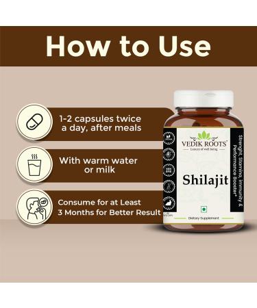 VEDIKROOTS Shilajit Capsules for Men & Women | Pure & Natural Himalayan Shilajit | 60 Capsules - Buy Online on GoSupps.com