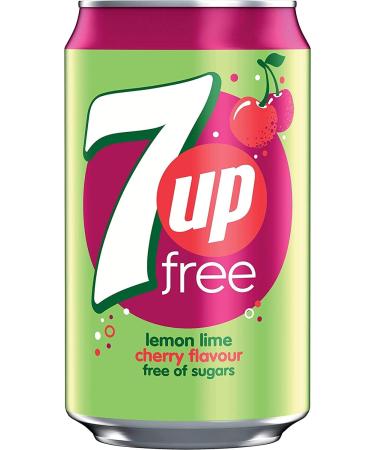 7UP Free Cherry Fizzy Drink - Sugar-Free - 6 x 330ml Cans - Buy Online on GoSupps.com