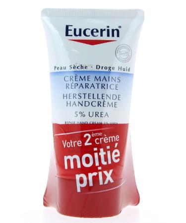 Eucerin UreaRepair PLUS Hand Cream 5% Urea Pack of 2 (2 x 75 ml) 75 ml (Pack of 2)