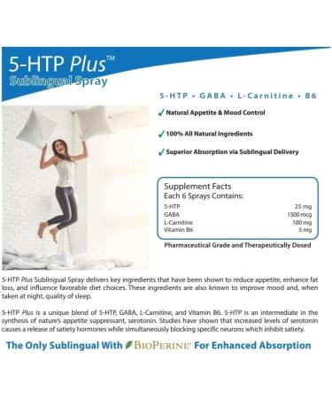 Legere Pharmaceuticals 5-HTP Plus GABA B6 L-Carnitine Supplement Spray 1 fl oz. Supports Sleep and Relaxation. - Buy Online on GoSupps.com